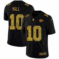 Kansas City Chiefs 10 Tyreek Hill Leopard Print Fashion Vapor Limited NFL Jersey Black