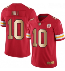 Kansas City Chiefs 10 Tyreek Hill Limited RedGold Rush NFL Jersey