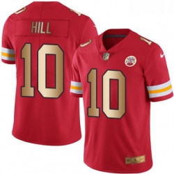 Kansas City Chiefs 10 Tyreek Hill Limited RedGold Rush NFL Jersey