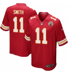 Kansas City Chiefs 11 Alex Smith Game Red Team Color NFL Jersey