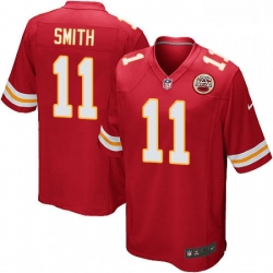Kansas City Chiefs 11 Alex Smith Game Red Team Color NFL Jersey