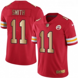 Kansas City Chiefs 11 Alex Smith Limited RedGold Rush NFL Jersey