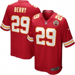 Kansas City Chiefs 29 Eric Berry Game Red Team Color NFL Jersey