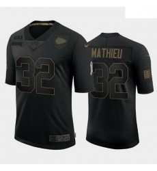 Kansas City Chiefs 32 Tyrann Mathieu Black Camo 2020 Salute To Service Limited Jersey