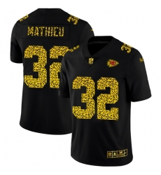 Kansas City Chiefs 32 Tyrann Mathieu Leopard Print Fashion Vapor Limited NFL Jersey Black