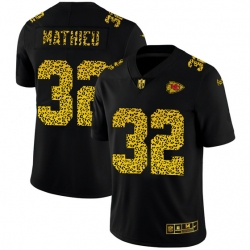Kansas City Chiefs 32 Tyrann Mathieu Leopard Print Fashion Vapor Limited NFL Jersey Black
