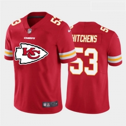 Kansas City Chiefs 53 Anthony Hitchens Red Team Big Logo Vapor Untouchable Limited Jersey