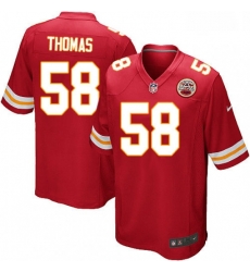 Kansas City Chiefs 58 Derrick Thomas Game Red Team Color NFL Jersey