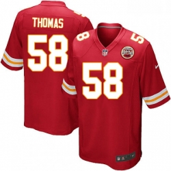 Kansas City Chiefs 58 Derrick Thomas Game Red Team Color NFL Jersey