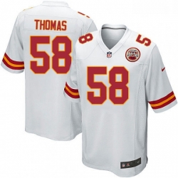 Kansas City Chiefs 58 Derrick Thomas Game White NFL Jersey