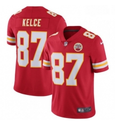 Kansas City Chiefs 87 Travis Kelce Red Team Color Vapor Untouchable Limited Player NFL Jersey