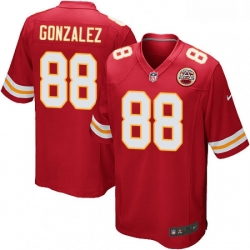 Kansas City Chiefs 88 Tony Gonzalez Game Red Team Color NFL Jersey