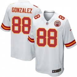 Kansas City Chiefs 88 Tony Gonzalez Game White NFL Jersey