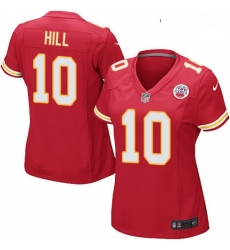 Women's Kansas City Chiefs 10 Tyreek Hill Game Red Team Color NFL Jersey