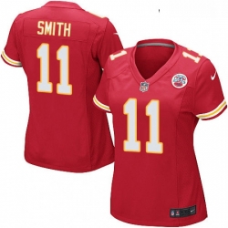 Women's Kansas City Chiefs 11 Alex Smith Game Red Team Color NFL Jersey