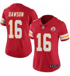 Women's Kansas City Chiefs 16 Len Dawson Red Vapor Limited Jersey