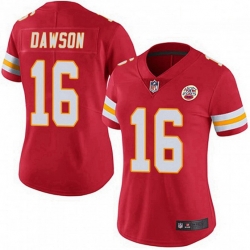 Women's Kansas City Chiefs 16 Len Dawson Red Vapor Limited Jersey