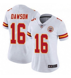 Women's Kansas City Chiefs 16 Len Dawson White Vapor Limited Jersey