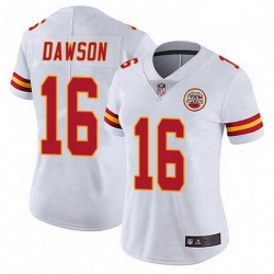 Women's Kansas City Chiefs 16 Len Dawson White Vapor Limited Jersey