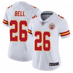 Women's Kansas City Chiefs 26 Le'Veon Bell White Color Vapor Untouchable Limited Jersey