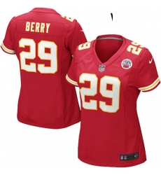 Women's Kansas City Chiefs 29 Eric Berry Game Red Team Color NFL Jersey