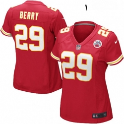 Women's Kansas City Chiefs 29 Eric Berry Game Red Team Color NFL Jersey