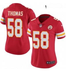 Women's Kansas City Chiefs 58 Derrick Thomas Red Team Color Vapor Untouchable Limited Player NFL Jersey