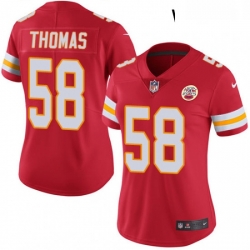 Women's Kansas City Chiefs 58 Derrick Thomas Red Team Color Vapor Untouchable Limited Player NFL Jersey