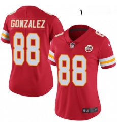 Women's Kansas City Chiefs 88 Tony Gonzalez Red Team Color Vapor Untouchable Limited Player NFL Jersey