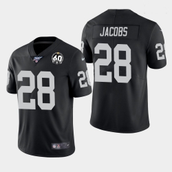 Las Vegas Raiders 28 Josh Jacobs 60th Anniversary Vapor Limited Jersey  Black