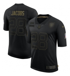 Las Vegas Raiders 28 Josh Jacobs Black 2020 Salute To Service Limited Jersey
