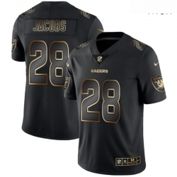 Las Vegas Raiders 28 Josh Jacobs Black Gold Vapor Untouchable Limited Jersey