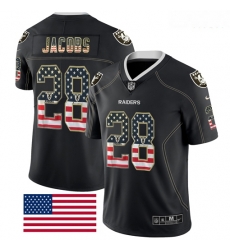 Las Vegas Raiders 28 Josh Jacobs Black USA Flash Fashion Limited Jersey