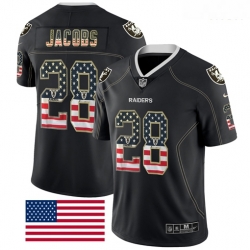 Las Vegas Raiders 28 Josh Jacobs Black USA Flash Fashion Limited Jersey