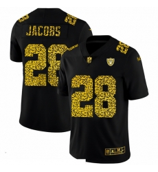 Las Vegas Raiders 28 Josh Jacobs Leopard Print Fashion Vapor Limited NFL Jersey Black