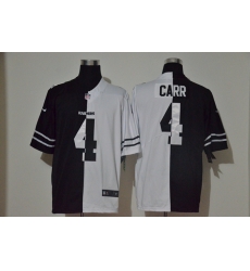 Las Vegas Raiders 4 Derek Carr Black And White Split Vapor Untouchable Limited Jersey
