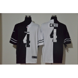 Las Vegas Raiders 4 Derek Carr Black And White Split Vapor Untouchable Limited Jersey