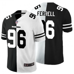 Las Vegas Raiders 96 Clelin Ferrell Black And White Split Vapor Untouchable Limited Jersey