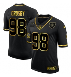 Las Vegas Raiders 98 Maxx Crosby Black Gold 2020 Salute To Service Limited Jersey