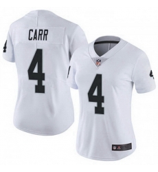 Women's Las Vegas Raiders 4 Derek Carr White Vapor Untouchable Limited Jersey
