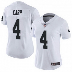 Women's Las Vegas Raiders 4 Derek Carr White Vapor Untouchable Limited Jersey