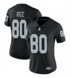 Women's Las Vegas Raiders 80 Jerry Rice Black Vapor Untouchabel Limited Jersey