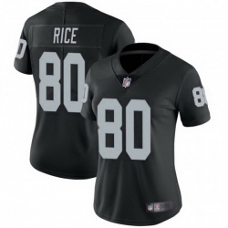 Women's Las Vegas Raiders 80 Jerry Rice Black Vapor Untouchabel Limited Jersey