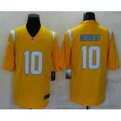Los Angeles Chargers 10 Justin Herbert Gold 2021 Inverted Legend Stitched NFL Limited Jersey
