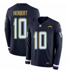 Los Angeles Chargers 10 Justin Herbert Navy Blue Team Color Stitched NFL Limited Therma Long Sleeve Jersey Los Angeles Chargers 10 Justin Herbert Navy Blue Team Color Stitched NFL Limited Therma Long Sleeve Jersey