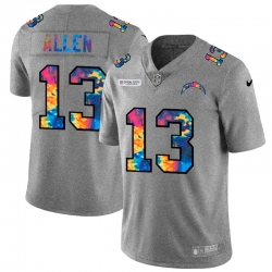 Los Angeles Chargers 13 Keenan Allen Multi Color 2020 NFL Crucial Catch NFL jersey Greyheather
