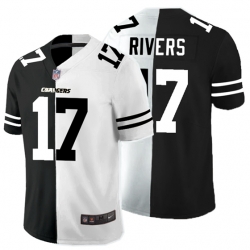 Los Angeles Chargers 17 Philip Rivers Black And White Split Vapor Untouchable Limited Jersey