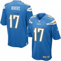 Los Angeles Chargers 17 Philip Rivers Game Electric Blue Alternate NFL Jersey