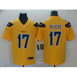 Los Angeles Chargers 17 Philip Rivers Gold Inverted Legend Limited Jersey