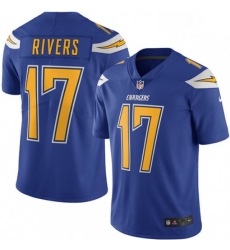 Los Angeles Chargers 17 Philip Rivers Limited Electric Blue Rush Vapor Untouchable NFL Jersey